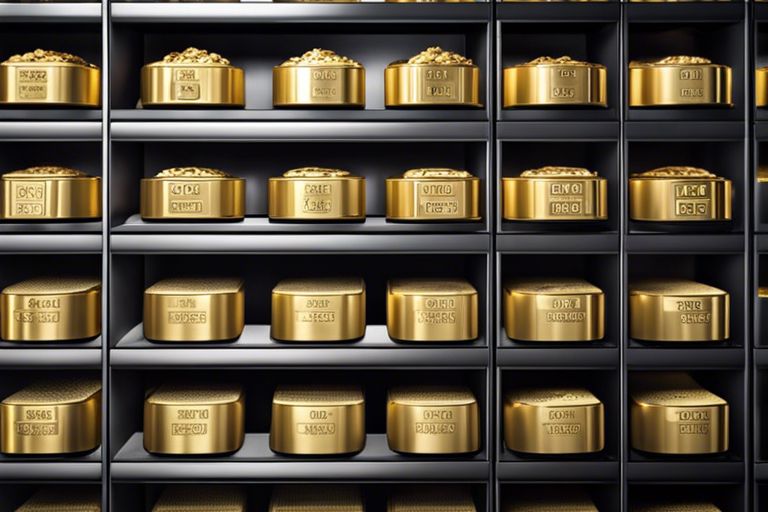 an image of precious metals storage including rhodium and gold